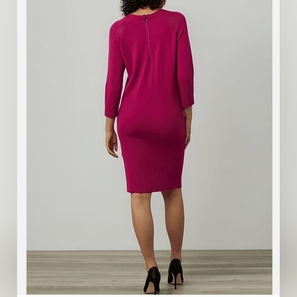 Joseph Ribkoff NWT Mini Pink Knit Bodycon Dress Women's Size Medium - Picture 3 of 12